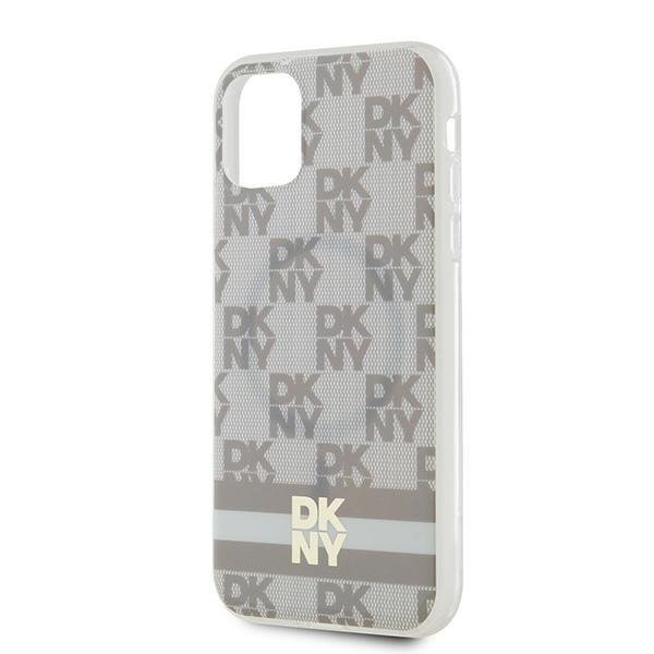 DKNY DKHMN61HCPTSE iPhone 11 / Xr6.1&quot; beżowy/beige hardcase IML Checkered Mono Pattern & Printed Stripes MagSafe