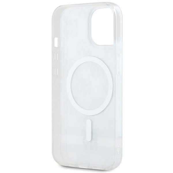 DKNY DKHMP15MHCPTSE iPhone 15 Plus /14 Plus 6.7&quot; beżowy/beige hardcase IML Checkered Mono Pattern & Printed Stripes MagSafe