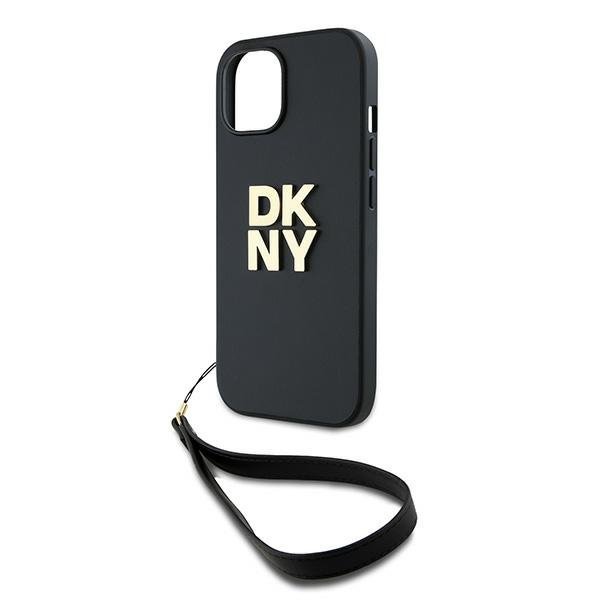 DKNY DKHCP15SPBSWSK iPhone 15 / 14 /136.1" czarny/black hardcase Wrist Strap Stock Logo
