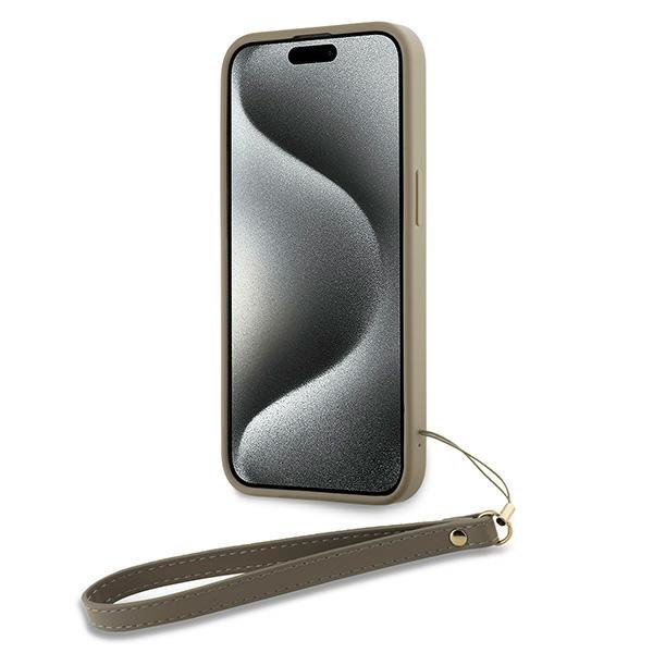 DKNY DKHCP15SPBSWSE iPhone 15 / 14 / 136.1&quot; beżowy/beige hardcase Wrist Strap Stock Logo
