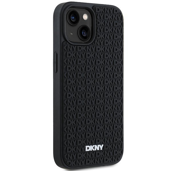 DKNY DKHCP15M3DRPWK iPhone 15 Plus6.7&quot; czarny/black hardcase 3D Rubber Repeat Pattern