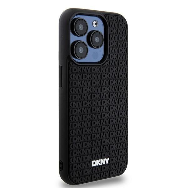 DKNY DKHCP15X3DRPWK iPhone 15 Pro Max6.7&quot; czarny/black hardcase 3D Rubber Repeat Pattern