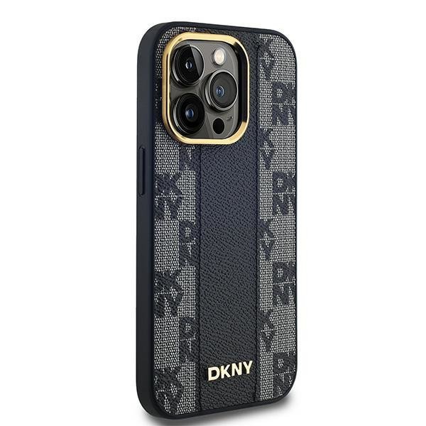 DKNY DKHMP14XPCPVSLK iPhone 14 Pro Max6.7&quot; czarny/black hardcase Leather Checkered Mono Pattern MagSafe