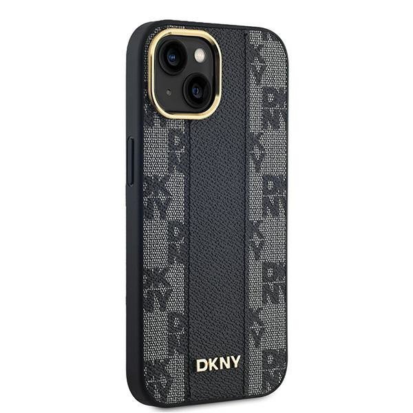 DKNY DKHMP15MPCPVSLK iPhone 15 Plus /14 Plus 6.7&quot; czarny/black hardcase Leather Checkered Mono Pattern MagSafe