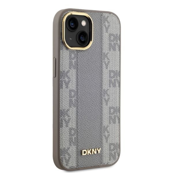 DKNY DKHMP14SPCPVSLE iPhone 146.1&quot; beżowy/beige hardcase Leather Checkered Mono Pattern MagSafe