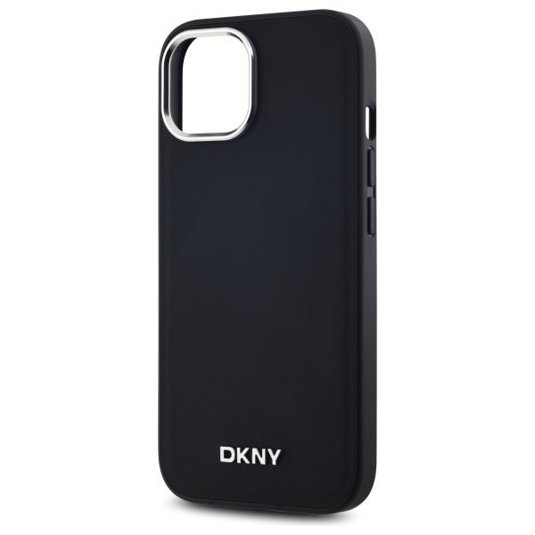 DKNY DKHMP15SPSCMCLK iPhone 15 6.1"czarny/black hardcase Plain Logo MagSafe