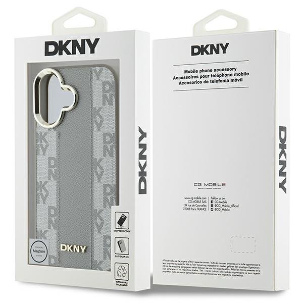 DKNY DKHMP16SPCPVSLE iPhone 16 6.1&quot; beżowy/beige hardcase Checkered Pattern Magsafe