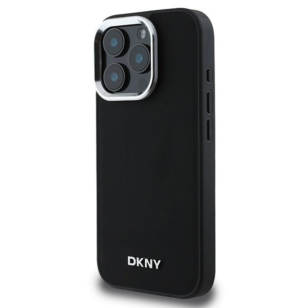 DKNY DKHMP16LPSCMCLK iPhone 16 Pro6.3&quot; czarny/black hardcase Plain Silver Logo MagSafe