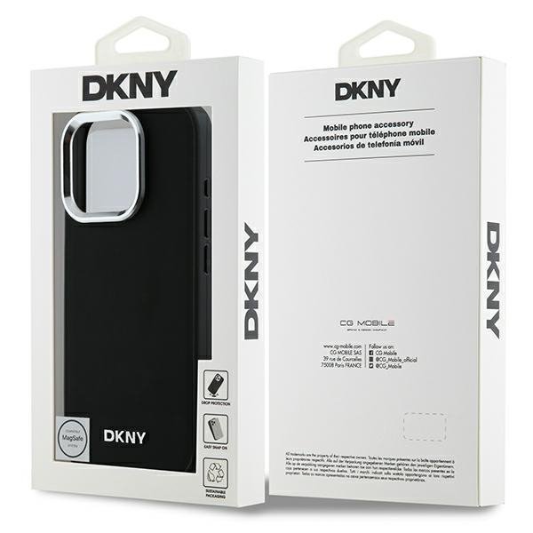 DKNY DKHMP16LPSCMCLK iPhone 16 Pro6.3&quot; czarny/black hardcase Plain Silver Logo MagSafe