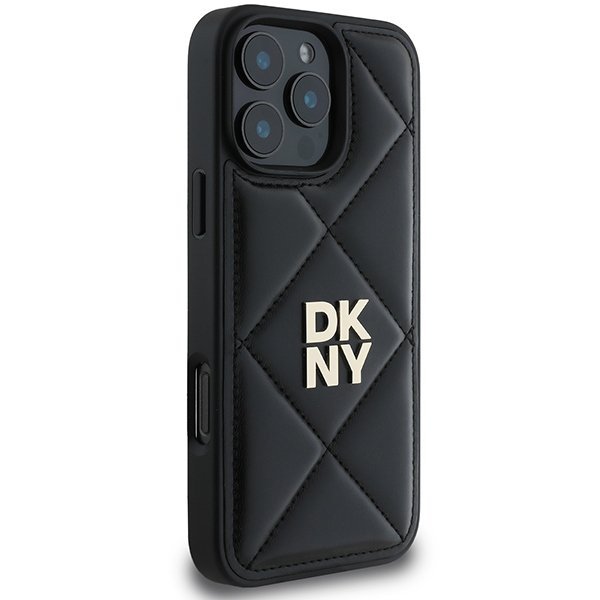 DKNY DKHCP16LPQDSLK iPhone 16 Pro 6.3&quot;czarny/black Quilted Stack Logo