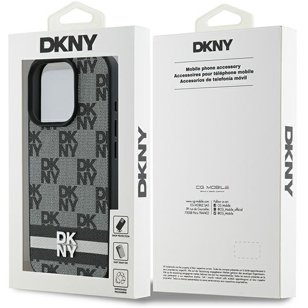 DKNY DKHCP16XPCPTSSK iPhone 16 Pro Max6,9&quot; czarny/black hardcase Checkered Pattern & Printed Stripes