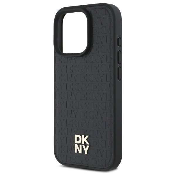 DKNY DKHMP16LPSHRPSK iPhone 16 Pro 6.3&quot;  hardcase czarny/black Repeat Pattern Stack Logo MagSafe