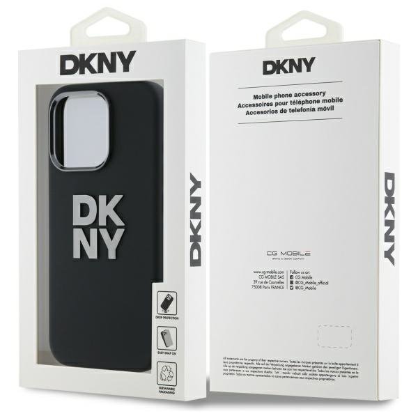 DKNY DKHCP16LSMCBSK iPhone 16 Pro 6.3&quot;   czarny/black hardcase Liquid Silicone Metal Logo