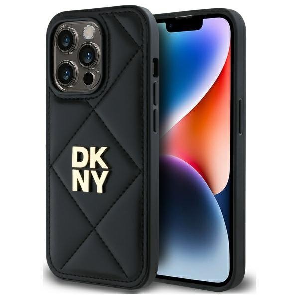 DKNY DKHCP14XPQDSLK iPhone 14 Pro Max    6.7&quot; czarny/black Quilted Stack Logo