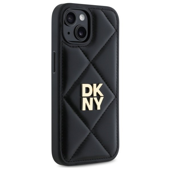 DKNY DKHCP15SPQDSLK iPhone 15 6.1&quot;       czarny/black Quilted Stack Logo