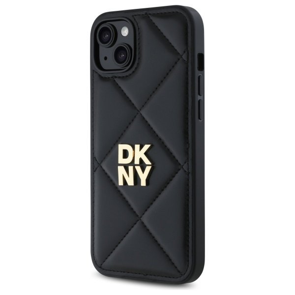 DKNY DKHCP15MPQDSLK iPhone 15 Plus 6.7&quot;  czarny/black Quilted Stack Logo