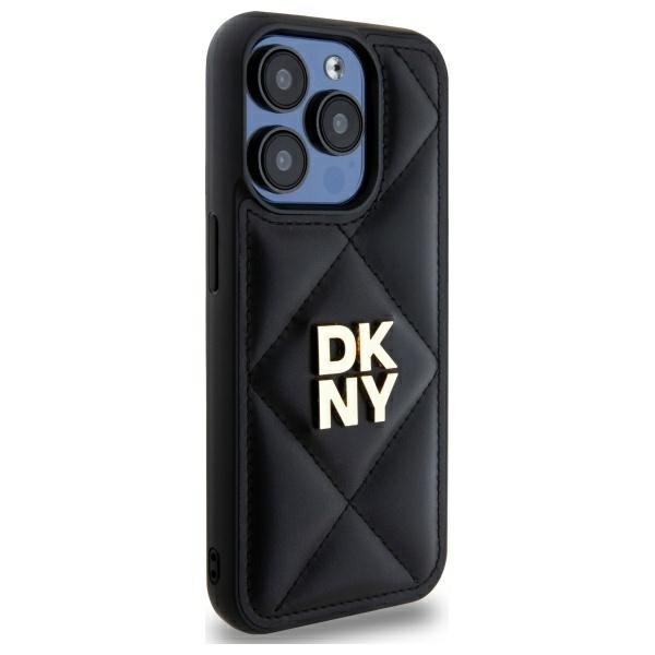 DKNY DKHCP15LPQDSLK iPhone 15 Pro 6.1&quot;   czarny/black Quilted Stack Logo