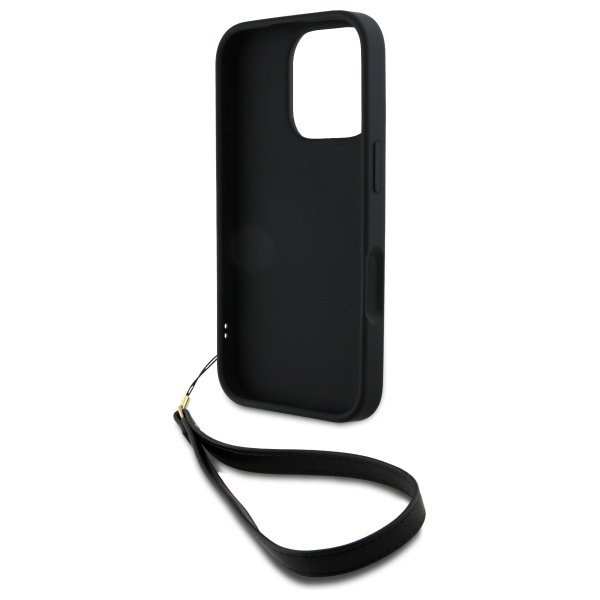 DKNY DKHCP16XPBSWSK iPhone 16 Pro Max    6.9&quot; czarny/black hardcase Wrist Strap Stock Logo