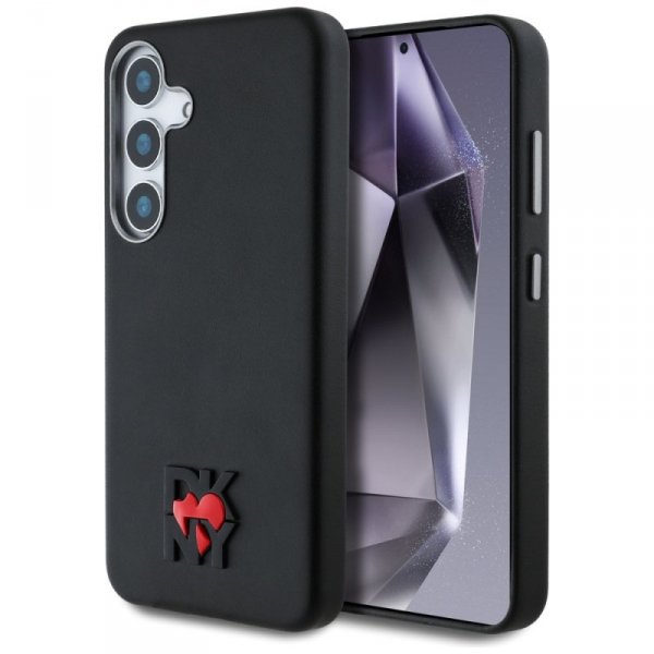 Etui DKNY Leather Heart of NY do Samsung Galaxy S25 czarny