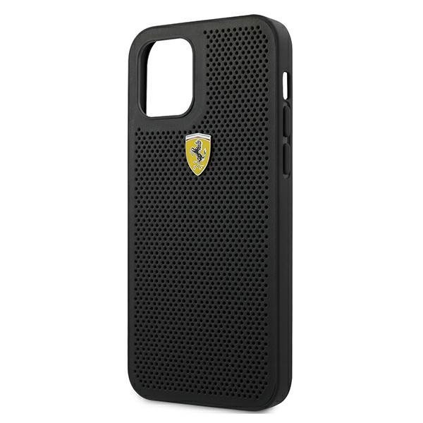 Ferrari FESPEHCP12MBK iPhone12/12 Pro 6,1&quot; czarny/black hardcase On Track Perforated