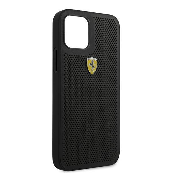 Ferrari FESPEHCP12LBK iPhone 12 Pro Max 6,7&quot; czarny/black hardcase On Track Perforated
