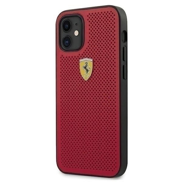 Ferrari FESPEHCP12SRE iPhone 12 mini  5,4&quot; czerwony/red hardcase On Track Perforated