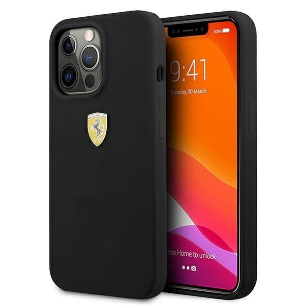 Ferrari FESSIHCP13LBK iPhone 13 Pro / 136,1&quot; czarny/black hardcase Silicone