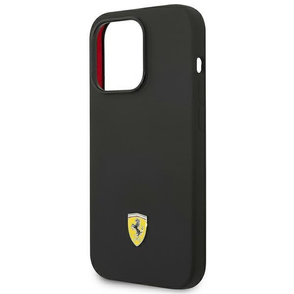 Ferrari FEHCP14LSIBBK iPhone 14 Pro 6,1&quot; czarny/black hardcase Silicone Metal Logo