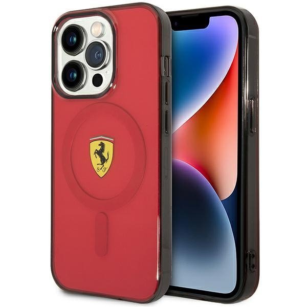 Ferrari FEHMP14LURKR iPhone 14 Pro 6,1&quot; czerwony/red hardcase Translucent Magsafe