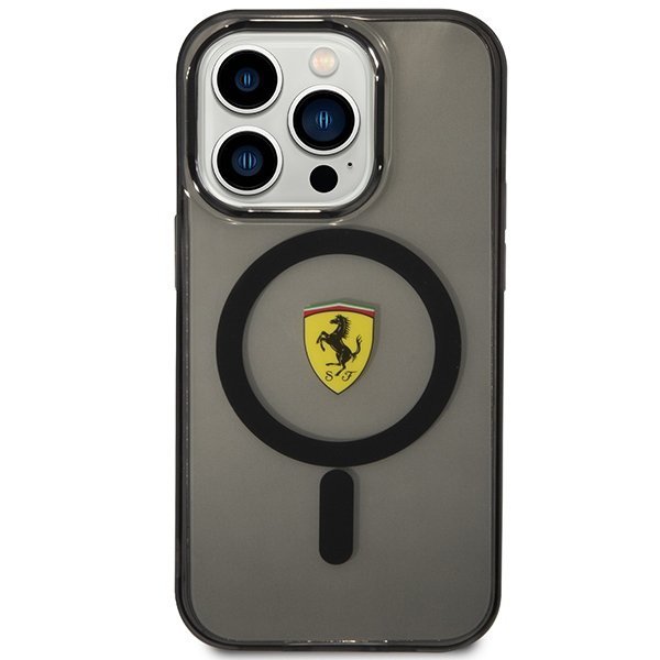 Ferrari FEHMP14XURKK iPhone 14 Pro Max 6.7&quot; czarny/black hardcase Translucent Magsafe