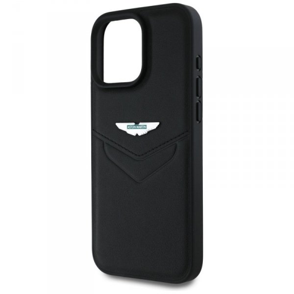 Etui Aston Martin HC Leather Victory     Design do iPhone 16 Pro Max czarny
