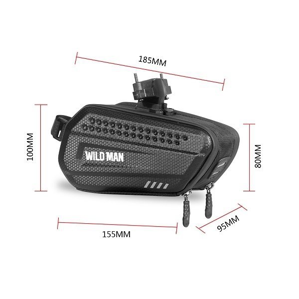 WILDMAN Etui/sakwa pod siodełko L ES7 1.2L uchwyt rowerowy czarna/black