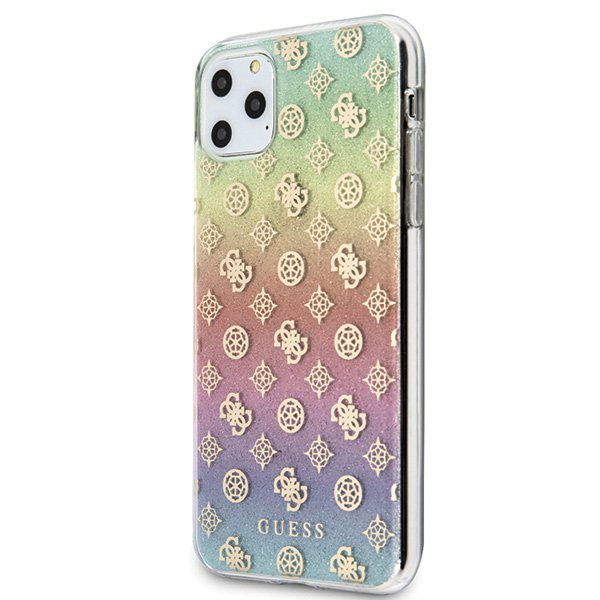 Guess GUHCN65PEOML iPhone 11 Pro Maxmulticolor hard case Iridescent 4G Peony