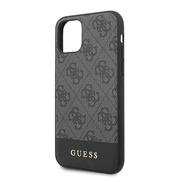 Guess GUHCN61G4GLGR iPhone 11 6,1&quot; / Xrszary/grey hard case 4G Stripe Collection