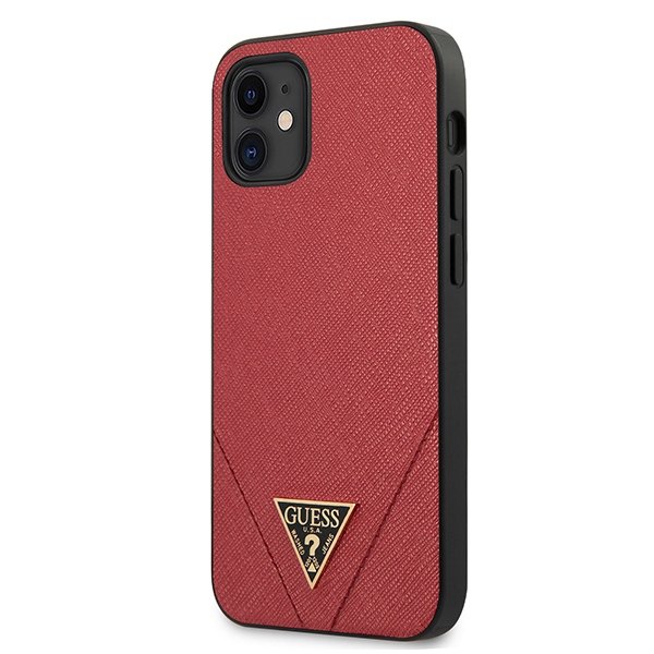 Guess GUHCP12SVSATMLRE iPhone 12 mini 5,4&quot; czerwony/red hardcase Saffiano