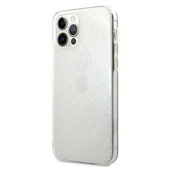 Guess GUHCP12M3D4GTR iPhone 12/12 Pro 6,1&quot; transparent hardcase 4G 3D Pattern Collection