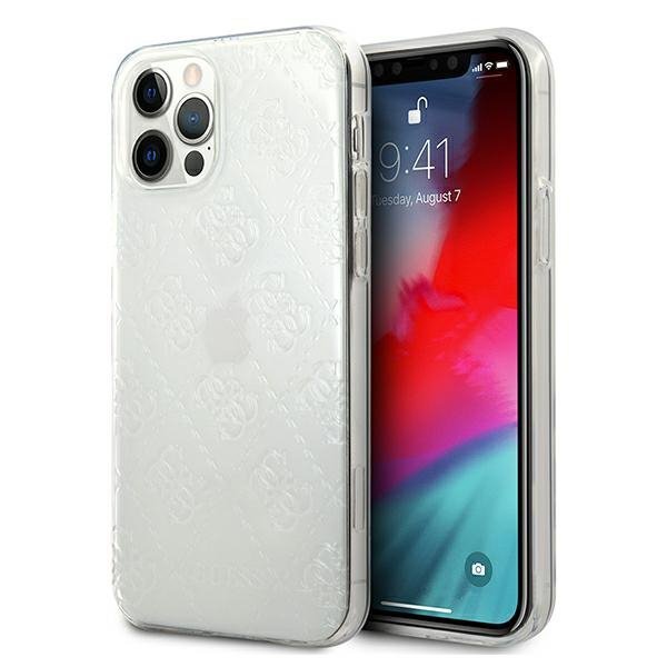 Guess GUHCP12L3D4GTR iPhone 12 Pro Max6,7&quot; transparent hardcase 4G 3D Pattern Collection