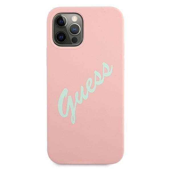 Guess GUHCP12LLSVSPG iPhone 12 Pro Max 6,7&quot; różowo zielony/green pink hardcase Silicone Vintage