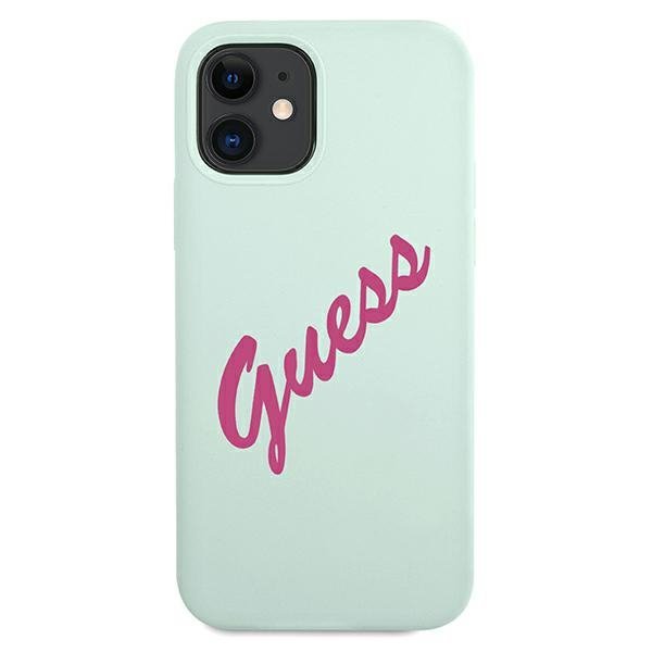 Guess GUHCP12SLSVSBF iPhone 12 mini5,4&quot; niebieski fuksja/blue fuschia hardcase Silicone Vintage