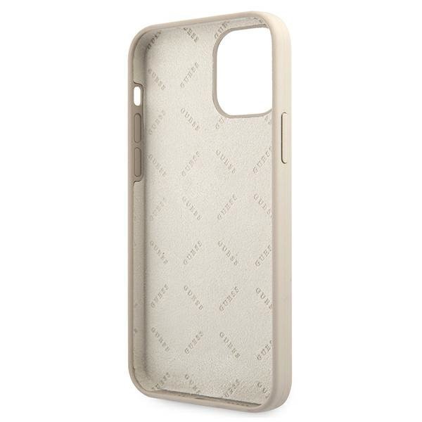 Guess GUHCP12SLSVSGP iPhone 12 mini 5,4&quot; szaro różowy/grey pink hardcase Silicone Vintage