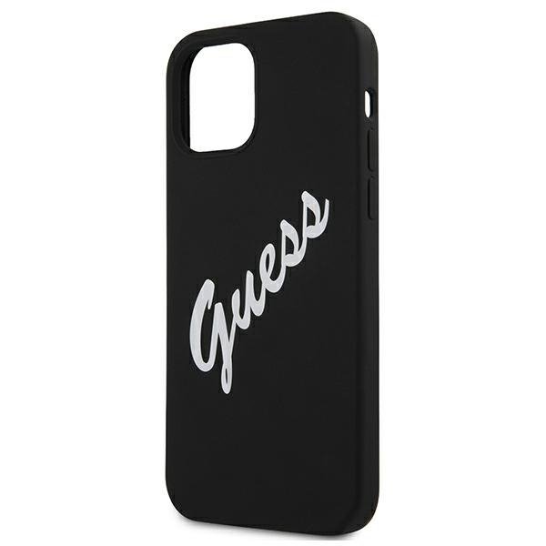Guess GUHCP12SLSVSBW iPhone 12 mini5,4&quot; czarno biały/black white hardcase Silicone Vintage