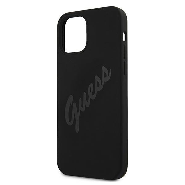 Guess GUHCP12SLSVSBK iPhone 12 mini5,4&quot; czarny/black hardcase Script Vintage
