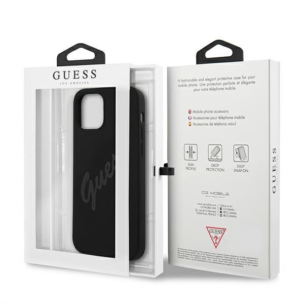 Guess GUHCP12LLSVSBK iPhone 12 Pro Max 6,7&quot; czarny/black hardcase Script Vintage