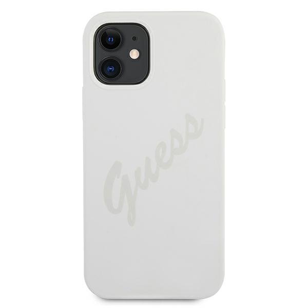 Guess GUHCP12SLSVSCR iPhone 12 mini5,4&quot; kremowy/cream hardcase Script Vintage