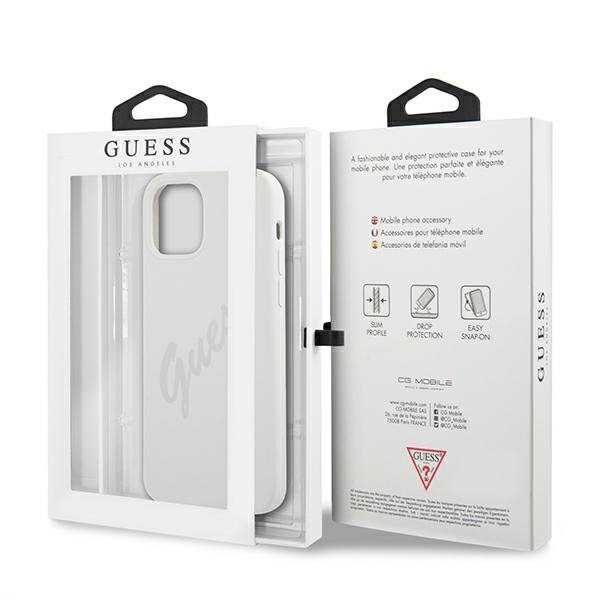 Guess GUHCP12SLSVSCR iPhone 12 mini5,4&quot; kremowy/cream hardcase Script Vintage