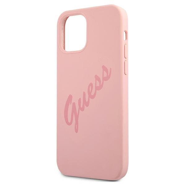 Guess GUHCP12LLSVSPI iPhone 12 Pro Max6,7&quot; różowy/pink hardcase Script Vintage