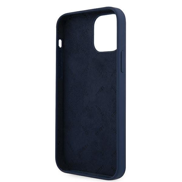Guess GUHCP12MLSVSBL iPhone 12/12 Pro 6,1&quot; niebieski/blue hardcase Script Vintage