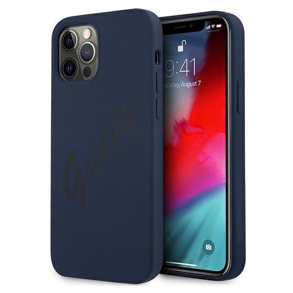Guess GUHCP12LLSVSBL iPhone 12 Pro Max6,7&quot; niebieski/blue hardcase Script Vintage