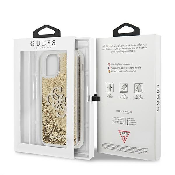Guess GUHCN61LG4GGO iPhone 11 6,1&quot; / Xrzłoty/gold hardcase 4G Big Liquid Glitter