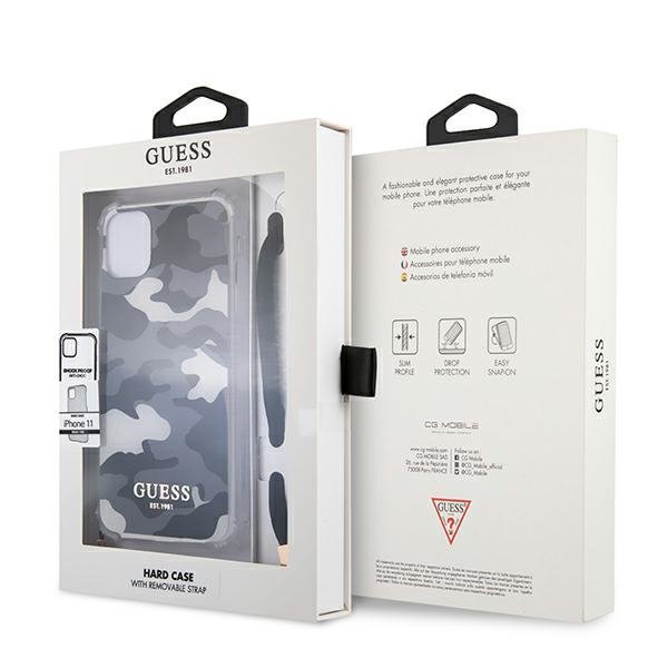 Guess GUHCN61KSARBK iPhone 11 / Xr 6,1&quot; czarny/black hardcase Camo Collection